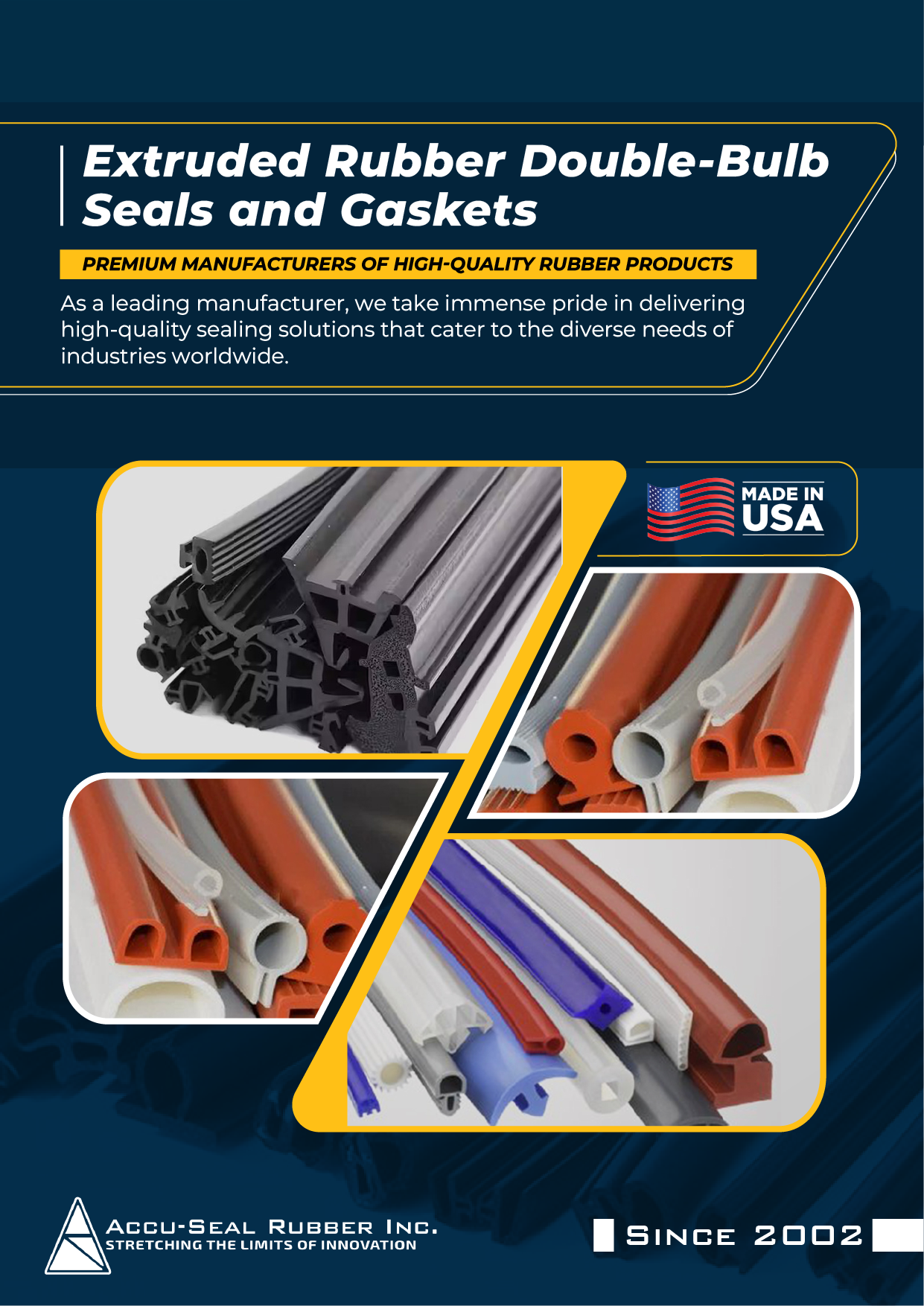 Extruded Rubber Double-Bulb Seals and Gaskets 1 Extruded Rubber Double-Bulb Seals and Gaskets