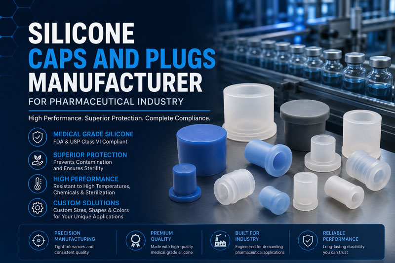 Medical Grade Silicone Caps and Plugs Manufacturer for Pharmaceutical Industry